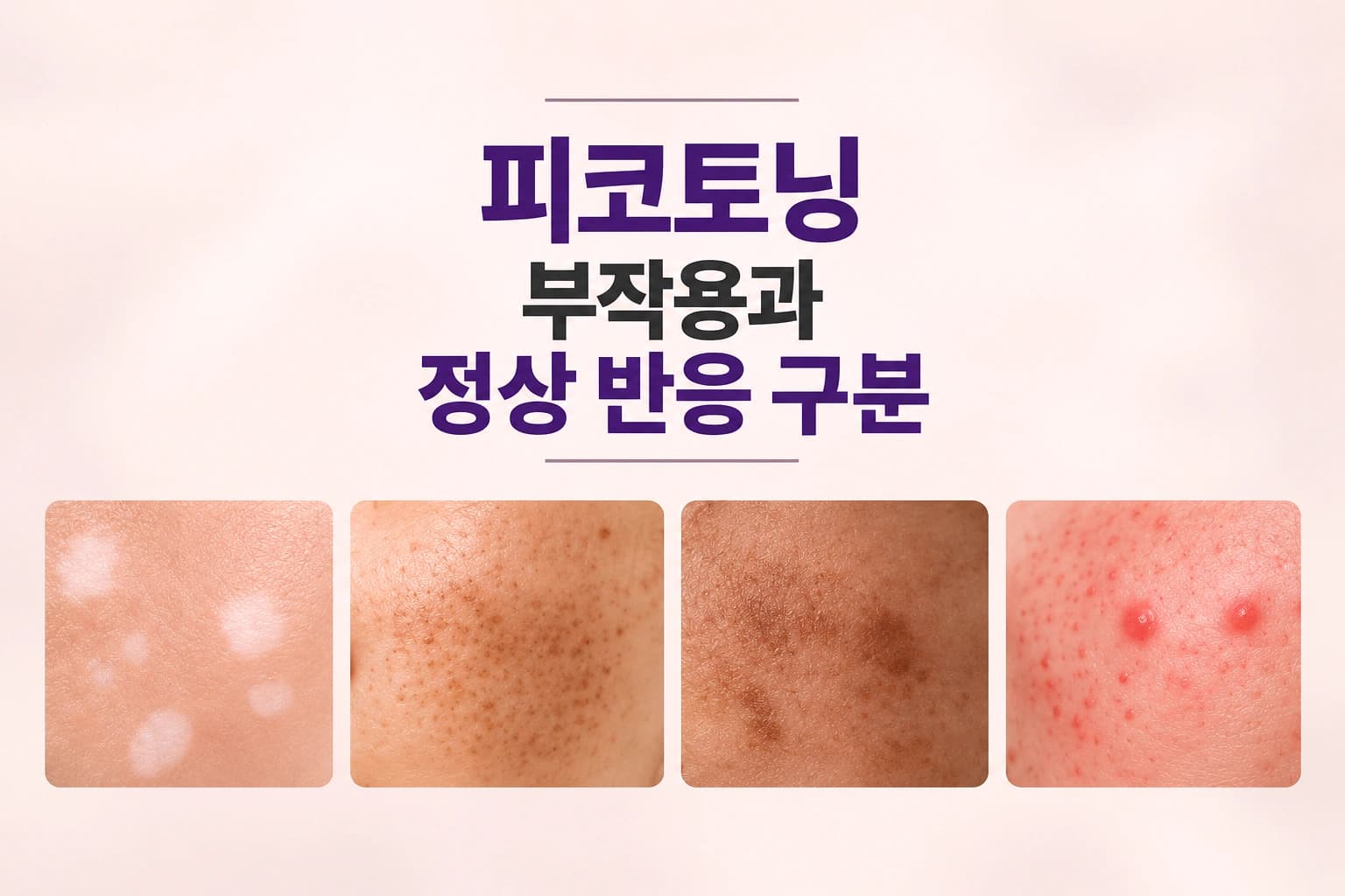 피코토닝 부작용과 정상 반응을 구분하는 기준을 안내