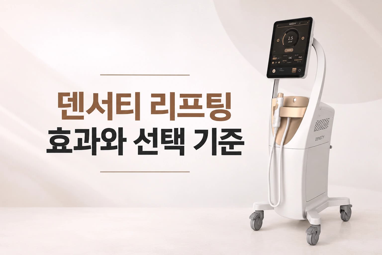 덴서티 리프팅 장비와 효과 및 선택 기준을 안내하는 컨텐츠 썸네일