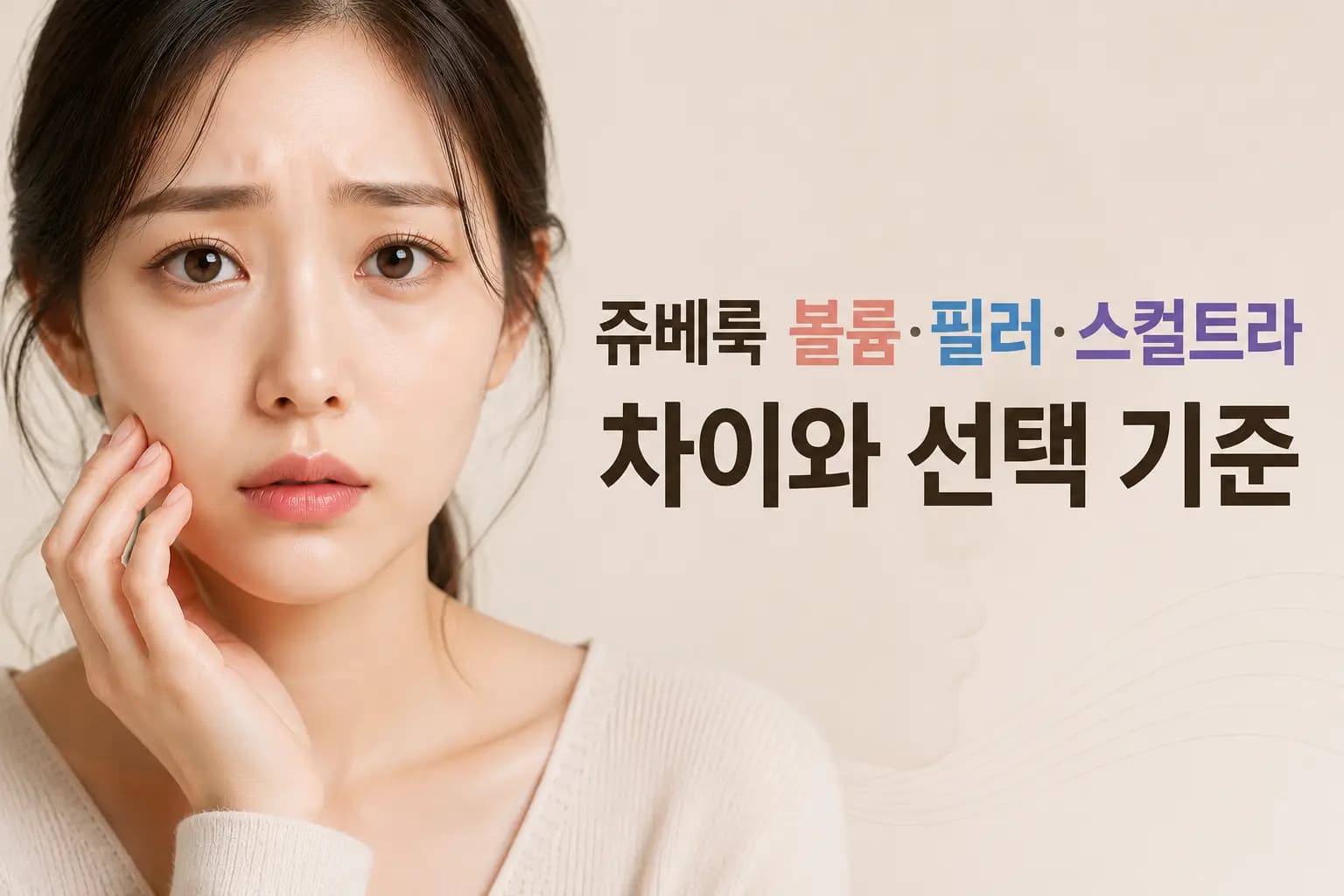 구로 피부과_ 쥬베룩 볼륨·필러·스컬트라 차이와 선택 기준을 설명하는 의료 컨텐츠