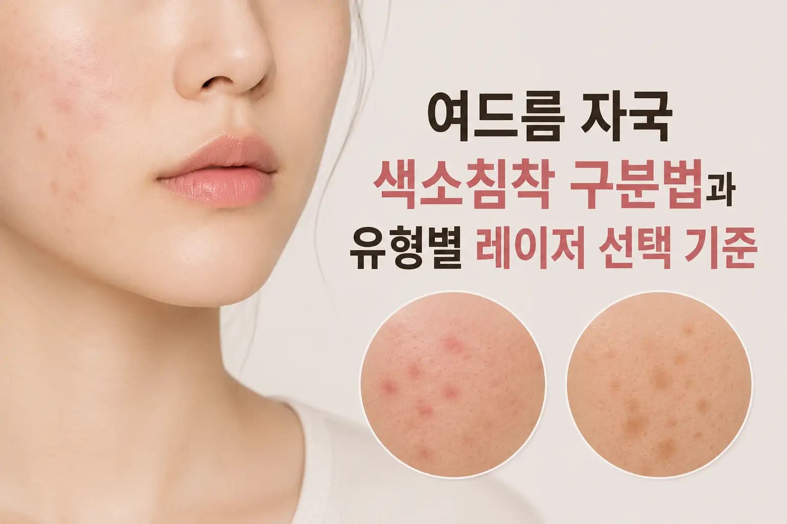 여드름 자국 유형별 특징과 치료 방법을 안내하는 컨텐츠